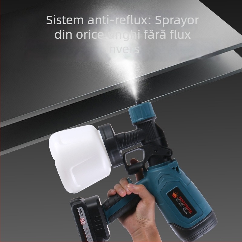 Mingsheng pistol de pulverizare electric cu baterie litiu, rezervor 900 ml, duză 1,8 mm, 220 V, greutate netă 1,5 kg