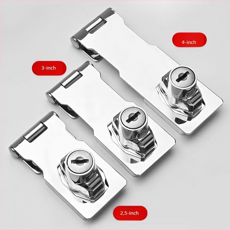 Placă de încuietoare pentru dulapuri și sertare - Material: oțel laminat la rece + aliaj de zinc - Model: Lock Plate Door Buckle - Destinație: dulapuri, sertare, frigidere, congelatoare - Stil: minimalist modern - Brand: Gu Rui