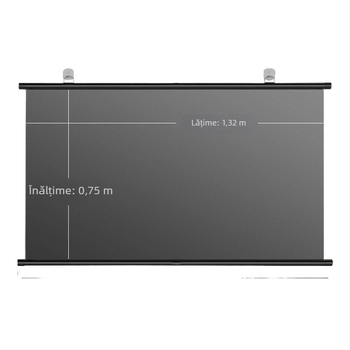 Ecran portabil anti-glare pentru proiector, cu montare pe perete fără găuri