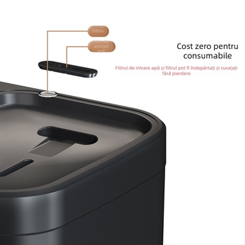 Dispozitiv de apă pentru animale Q1 — Separare a impurităților, Senzor radar wireless, Detașabil, Rezervoare apă curată 3 L / apă murdară 2,7 L