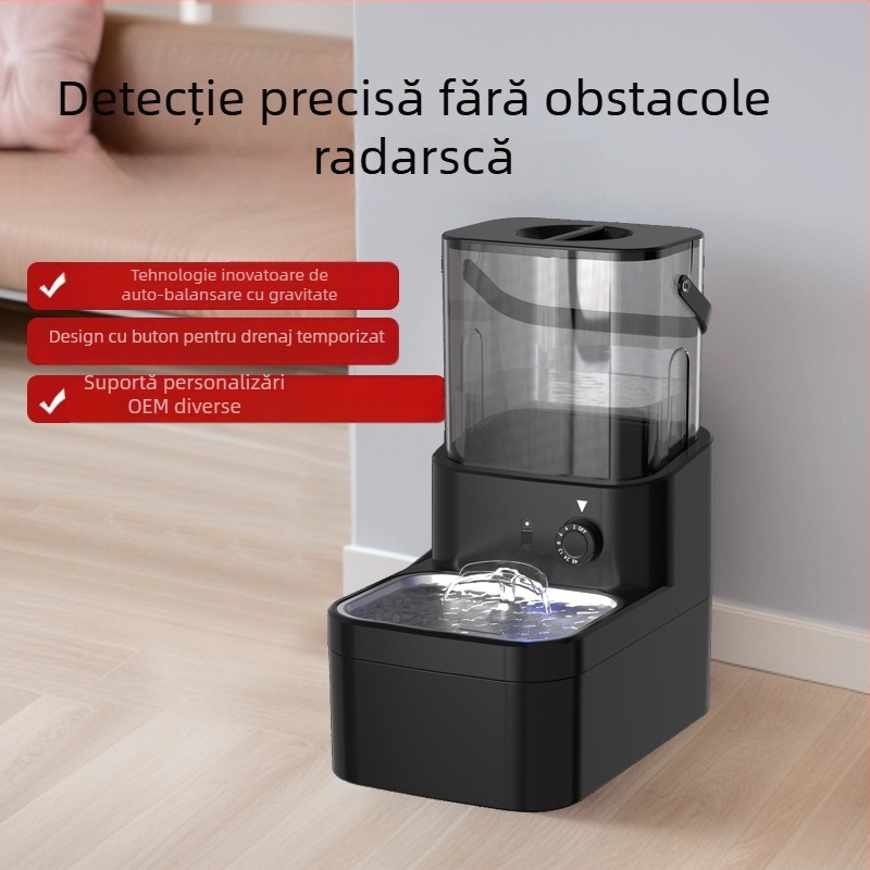 Dispozitiv de apă pentru animale Q1 — Separare a impurităților, Senzor radar wireless, Detașabil, Rezervoare apă curată 3 L / apă murdară 2,7 L