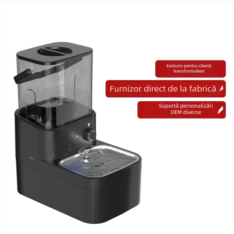 Dispozitiv de apă pentru animale Q1 — Separare a impurităților, Senzor radar wireless, Detașabil, Rezervoare apă curată 3 L / apă murdară 2,7 L