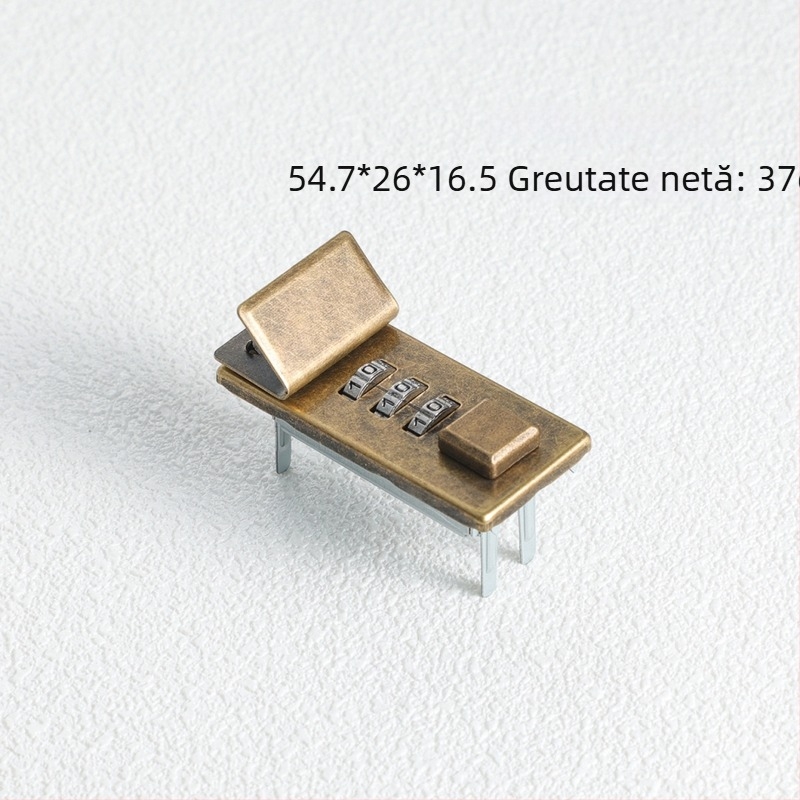 Lacăt cu combinație de trei cifre, aliaj de zinc, model FMMS01, Linglang hardware, lacăt pentru bagaje
