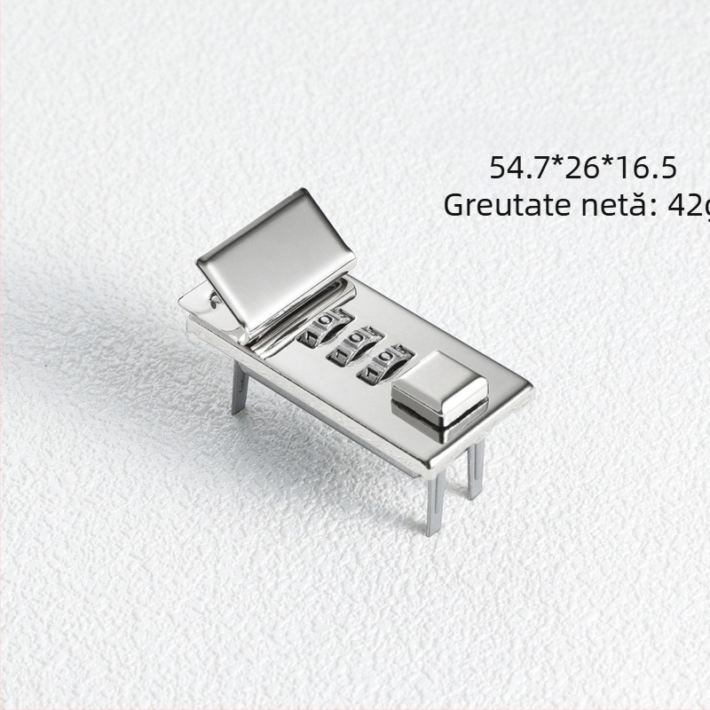 Lacăt cu combinație de trei cifre, aliaj de zinc, model FMMS01, Linglang hardware, lacăt pentru bagaje