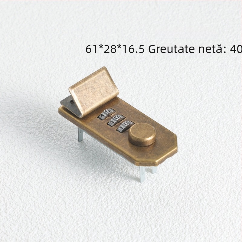 Lacăt cu combinație de trei cifre, aliaj de zinc, model FMMS01, Linglang hardware, lacăt pentru bagaje