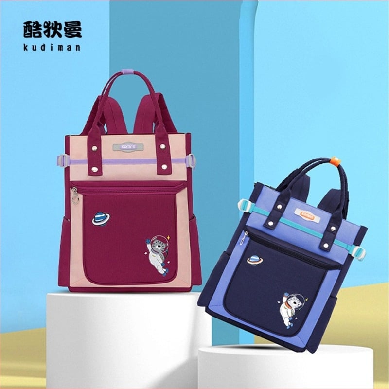 Ghiozdan pentru școala primară, cu design jucăuș și drăguț; material Oxford; respirabil, rezistent la apă; curele cu pernă de aer; model 523#