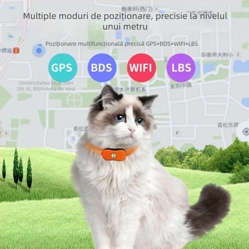 Colier localizator pentru animale - Model 551, interfață Bluetooth, corp ABS, greutate 23 g, rază wireless nelimitată