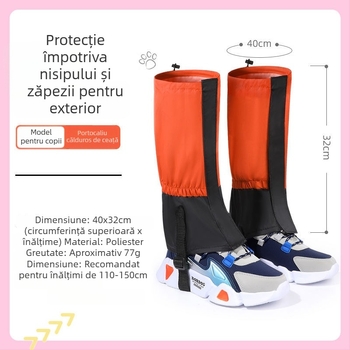 Protecții pentru picioare pentru copii, iarnă în zăpadă și drumeții în aer liber, protecție împotriva zăpezii și nisipului, Material: Lemn; Stil: relaxare zilnică; Sezon: Primăvara