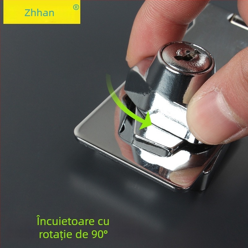 Încuietoare cu lacăt – aliaj de zinc + fier + cupru, seria Exhibition Culvert 169, potrivită pentru uși din lemn și cutii din lemn, stil modern minimalist