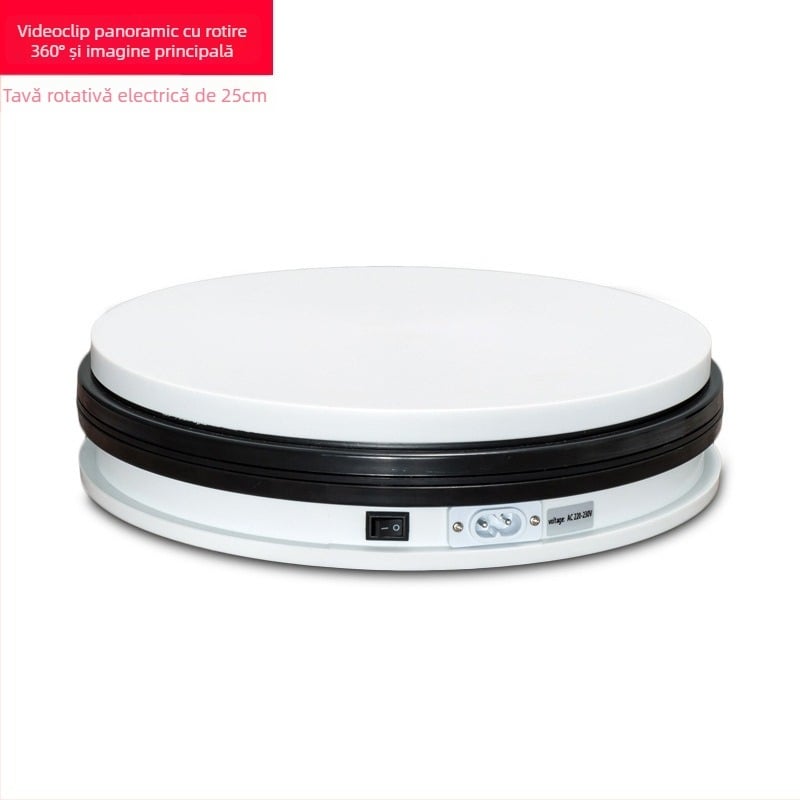 Tavă rotativă 360° pentru fotografierea produselor, platformă electrică automată pentru filmări, încărcare maximă 30 kg, greutate 4 kg, disponibile mai multe dimensiuni