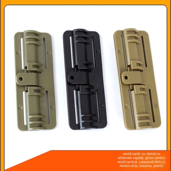 Vesta tactică cu cataramă din plastic, modul bandă MOLLE, model 65, rezistență la uzură, extensie