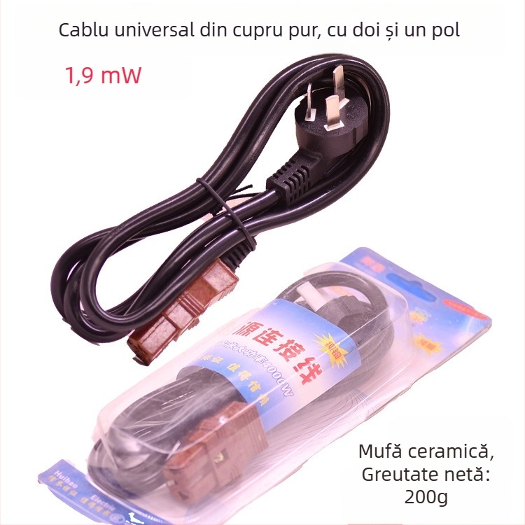 Cablu de alimentare din cupru pur pentru gătitor de orez, 4000W/16A, priză cu trei pini