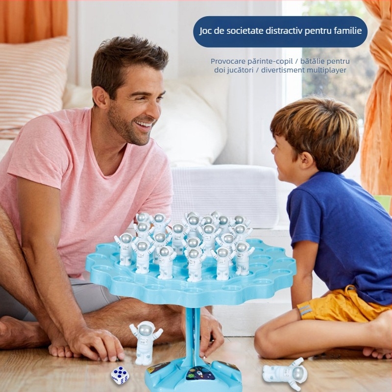 Puzzle de echilibru spaceman — arbore puzzle pentru copii, joc de masă interactiv pentru concentrare, promovarea interacțiunii părinte-copil, dezvoltarea coordonării mână-ochi, material PP