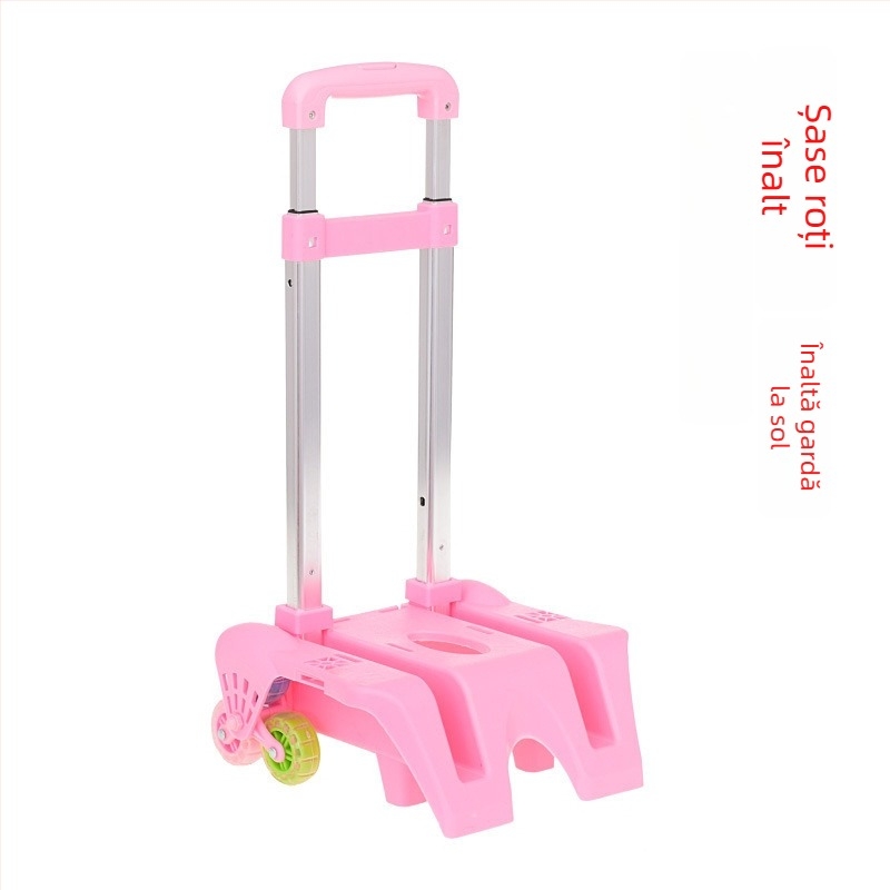 Cadru rulant pentru ghiozdan, pliabil, șase roți, BMX666 — nylon, respirabil, impermeabil, anti-furt