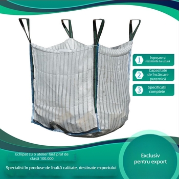 Sac pătrat din PP pentru containere, capacitate de încărcare 1000–12000, destinat ambalării de containere/logisticii/chimice, imprimare logo