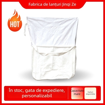 Ton Bag greu 500 kg cu fund transversal, margine îngroșată, două inele de agățare, gură de închidere strânsă