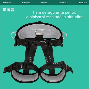 Curea de siguranță cu cinci puncte, cu cârlige duble pentru lucrări la înălțime, curea și frânghie din poliester, sarcină de 15 kN, lungimea frânghiilor: orice dimensiune, protecție împotriva căderilor