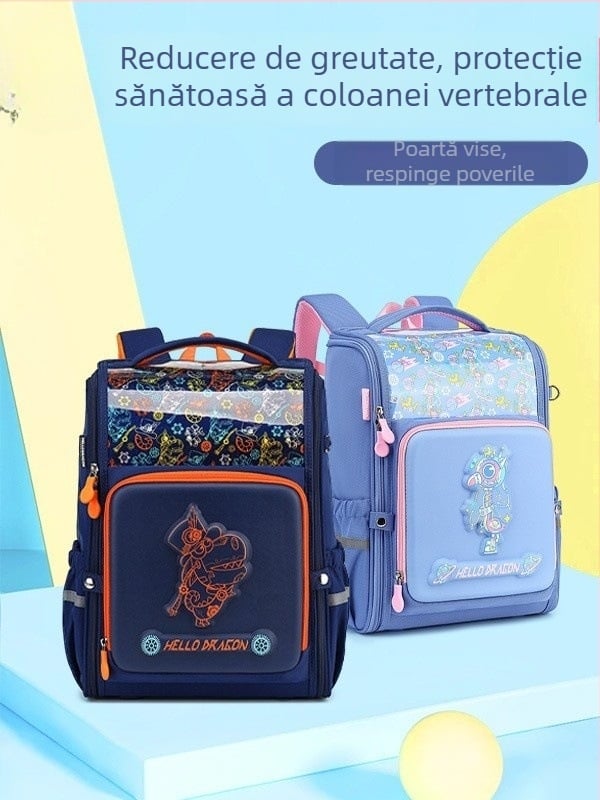 Rucsac școlar unisex pentru elevi de clasa a V-a–a VI-a, protecție a coloanei vertebrale, ușor, impermeabil, capacitate mare