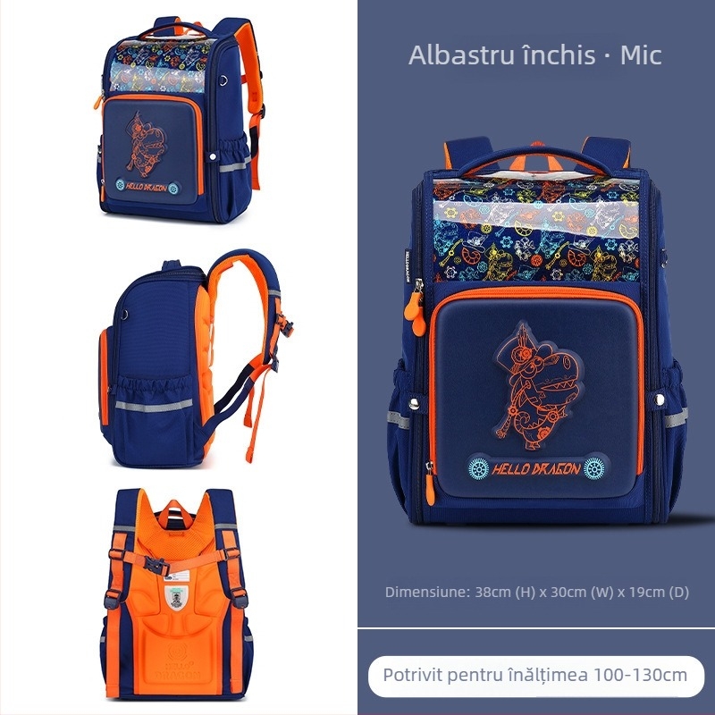 Rucsac școlar unisex pentru elevi de clasa a V-a–a VI-a, protecție a coloanei vertebrale, ușor, impermeabil, capacitate mare