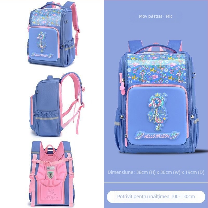 Rucsac școlar unisex pentru elevi de clasa a V-a–a VI-a, protecție a coloanei vertebrale, ușor, impermeabil, capacitate mare