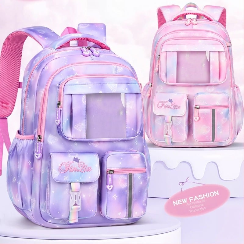 Rucsac școlar: Capacitate mare, Impermeabil, Ultra-ușor, Spate ergonomic, Pânză