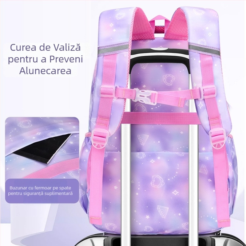 Rucsac școlar: Capacitate mare, Impermeabil, Ultra-ușor, Spate ergonomic, Pânză