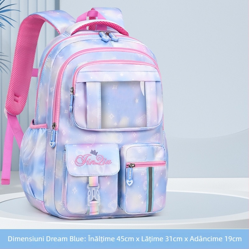 Rucsac școlar: Capacitate mare, Impermeabil, Ultra-ușor, Spate ergonomic, Pânză