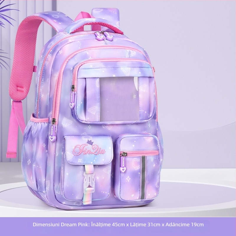 Rucsac școlar: Capacitate mare, Impermeabil, Ultra-ușor, Spate ergonomic, Pânză
