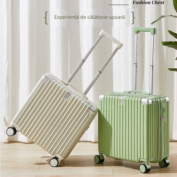 Bagaj de cabină, ușor ABS+PC, închidere cu fermoar, roți universale, unisex