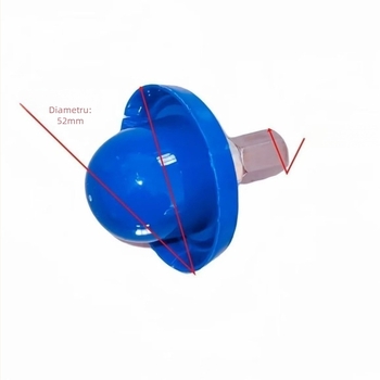 Pistol de lipit cu cap de împingere din nailon, placă de împingere rotativă, filet M8, cap cu rulmenți dubli