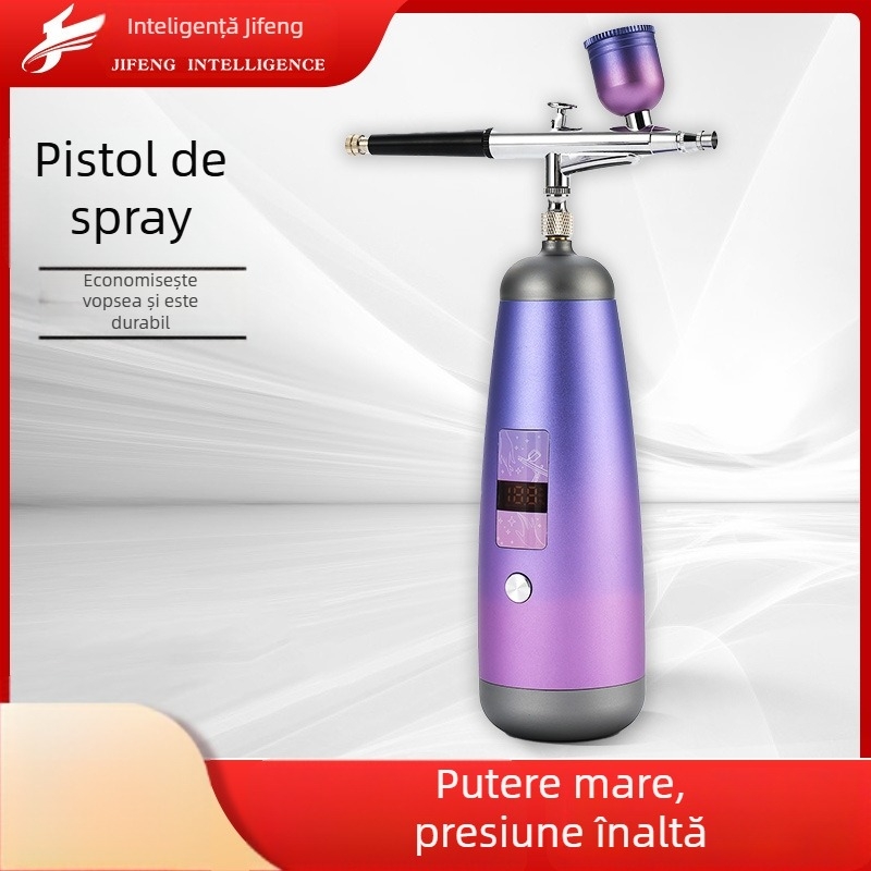 Jifeng Pistol de atomizare pentru unghii, multifuncțional, portabil pentru uz casnic — Origine: Dongguan; Material: aliaj de aluminiu + plastic + cupru; Seria: Spray Gun; Domeniu: decorare/mașini