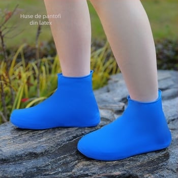 Protecție de încălțăminte din latex, impermeabilă, antiderapantă, îngroșată și rezistentă la uzură pentru exterior