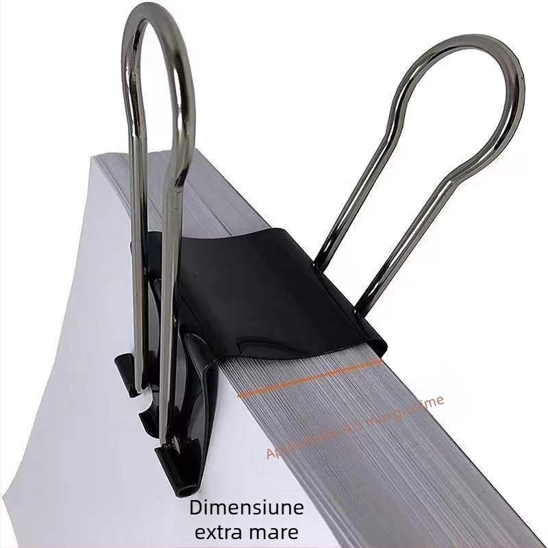 Clip metalic mare pentru documente – clip de birou, compatibil cu planșă de desen