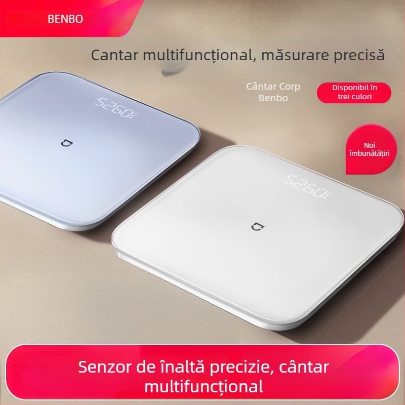 Benbo cântar pentru grăsime corporală — cântar digital inteligent, precis, pentru uz casnic, model 2026