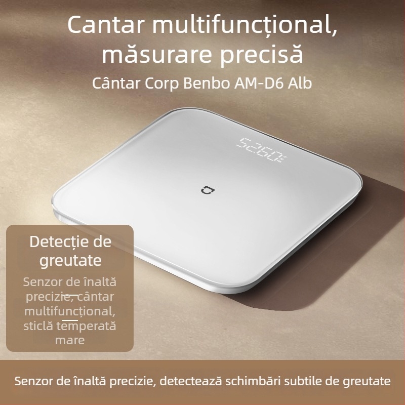 Benbo cântar pentru grăsime corporală — cântar digital inteligent, precis, pentru uz casnic, model 2026
