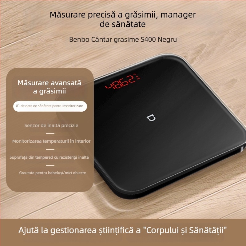 Benbo cântar pentru grăsime corporală — cântar digital inteligent, precis, pentru uz casnic, model 2026