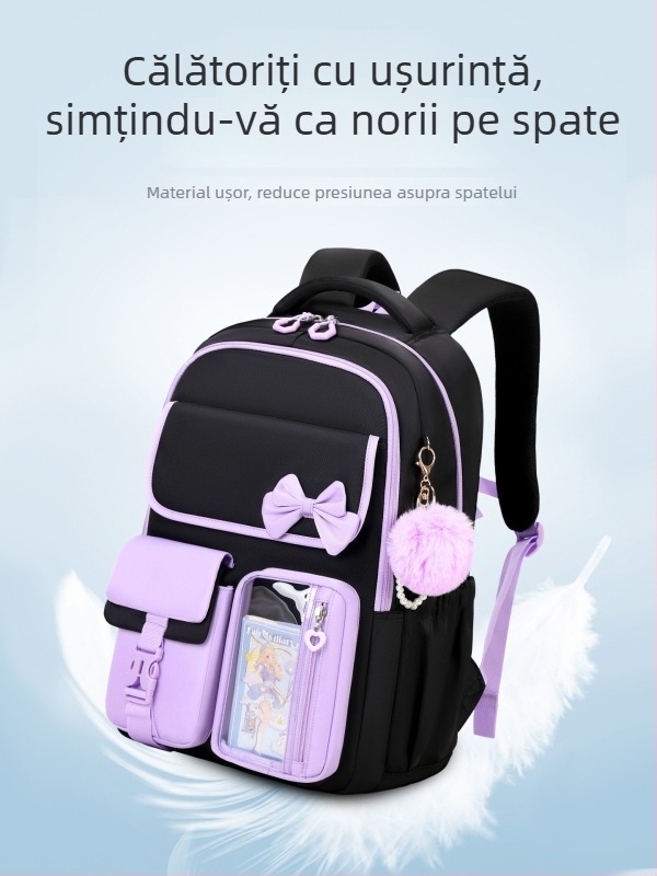 Ghiozdan școlar pentru elevii din clasa a V-a și a VI-a (pânză Oxford; impermeabil; respirabil; ultra-ușor; curele de umăr arcuate)