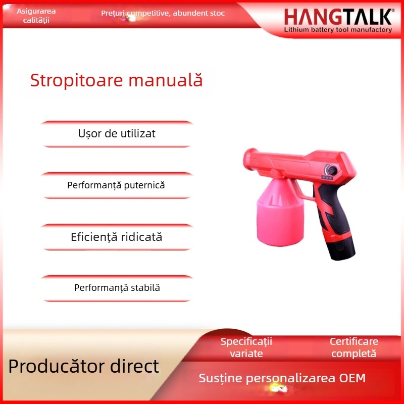 Stropitor electric pentru grădină - manual, portabil, alimentat cu baterie, fără fir; Brand: HANGTALK