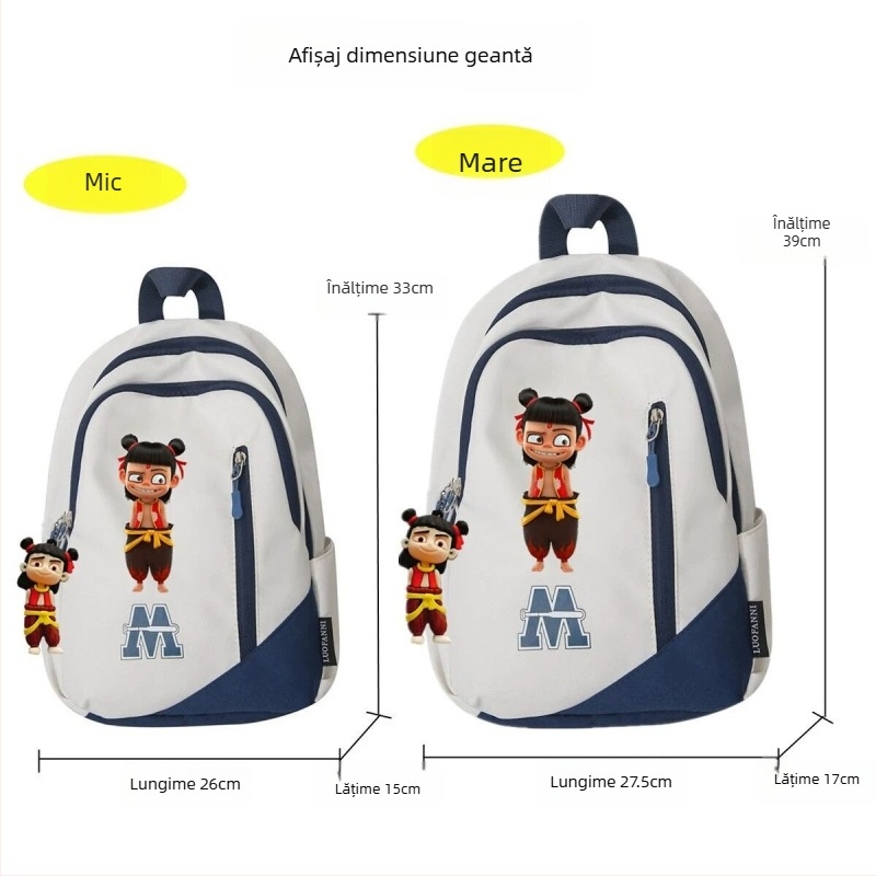 Rucsac pentru copii pentru școală – respirabil, impermeabil, ultraușor, material Oxford, anime & desene animate