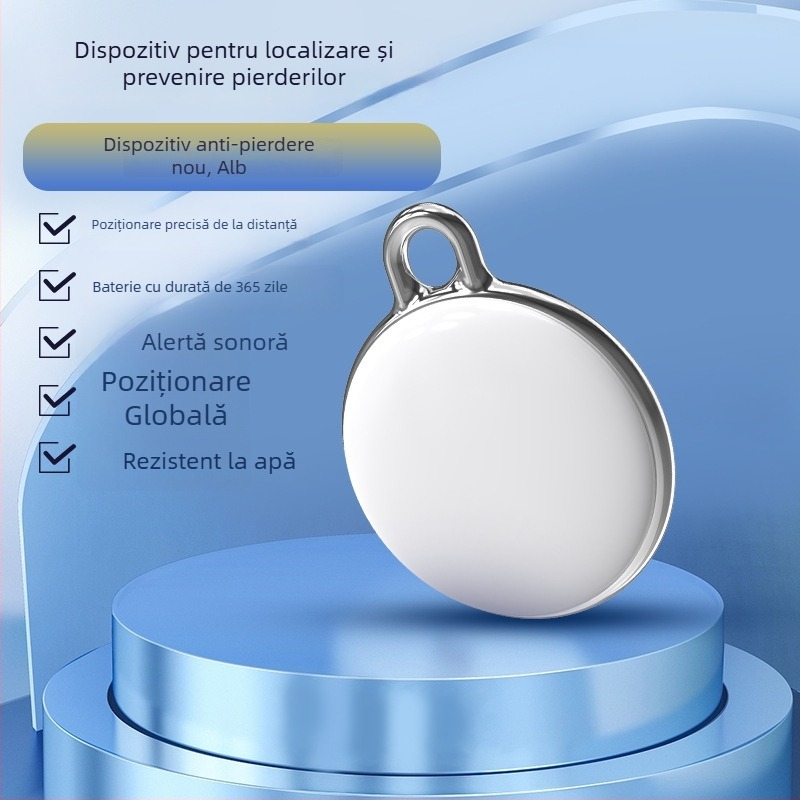 Localizator pentru animale F3 cu Bluetooth, carcasă ABS, 8 g, compatibil cu iOS