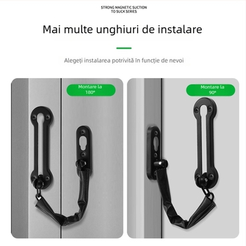 Lanț pentru ușă anti-furt Degubang, oțel inoxidabil, finisaj șlefuit, stil modern, pentru uși din lemn
