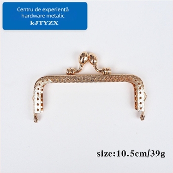 Koujin WJ Ramă de geantă pătrată, relief gravat - Fier, Accesorii pentru bagaje