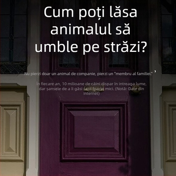 Curea de localizare pentru animale de companie - Model F2, Bluetooth 5.0, Baterie 240, Greutate 9,7 g, Compatibil cu Android și iOS