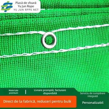 Plasă de protecție pentru șantier – polietilenă, ignifugă, plasă cu ochiuri dense, pentru schele exterioare