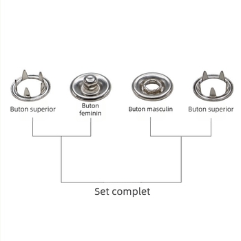 Set catarame cu cinci dinți – oțel inoxidabil, unelte de montaj