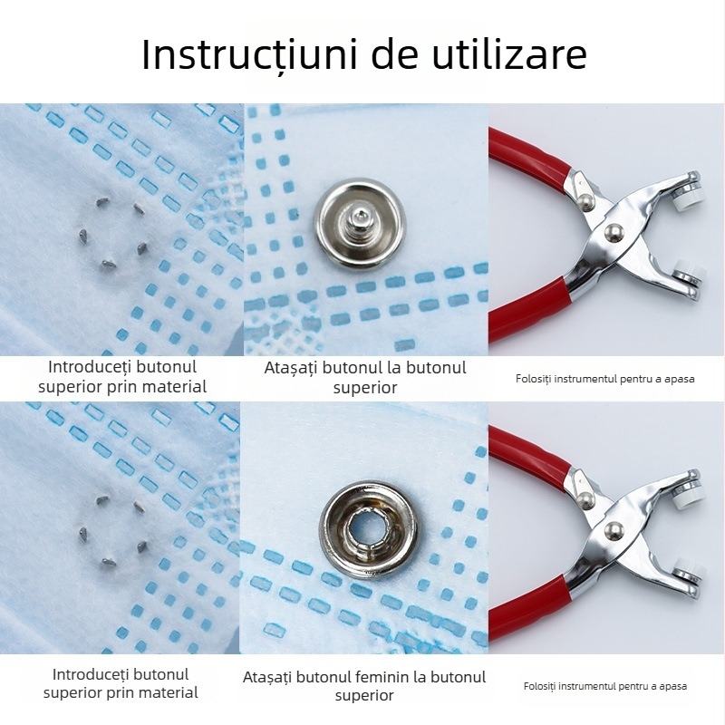 Set catarame cu cinci dinți – oțel inoxidabil, unelte de montaj