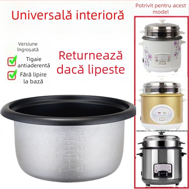 Vas interior pentru gătitor de orez – formă triunghiulară, strat antiaderent, accesoriu universal