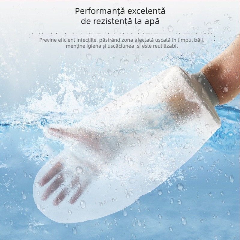 Husa impermeabilă de baie pentru gips – silicon și PVC, 200 g, pentru adulți și copii, potrivită pentru plajă, baie și duș