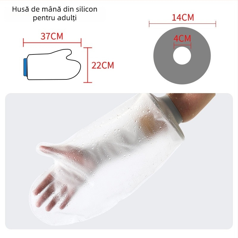 Husa impermeabilă de baie pentru gips – silicon și PVC, 200 g, pentru adulți și copii, potrivită pentru plajă, baie și duș