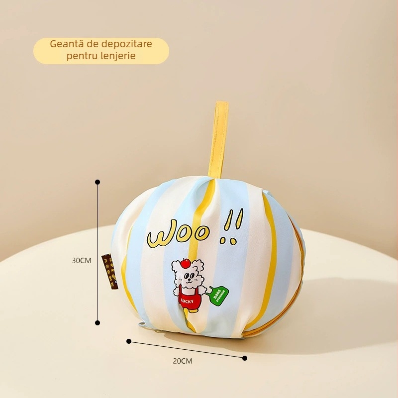 Set de pungile de depozitare pentru călătorii, cu design desen animat, pentru lenjerie și haine, material PP, set multipiese